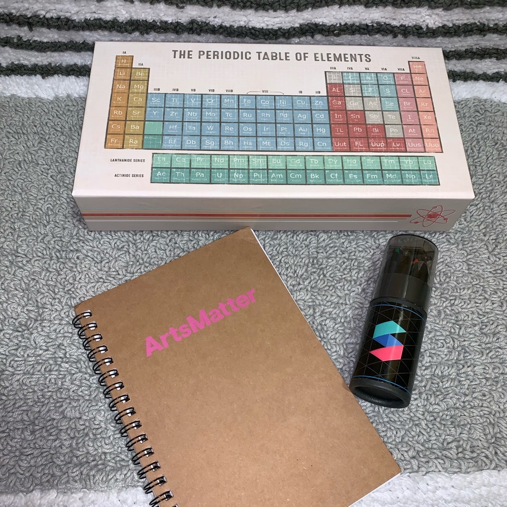 Table of Elements Pencil Case + Color Pencils